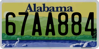AL license plate 67AA884