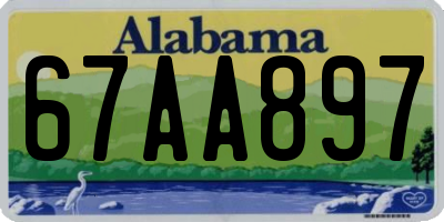 AL license plate 67AA897