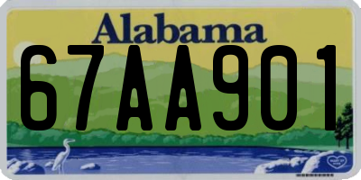 AL license plate 67AA901