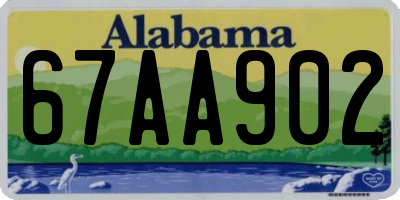 AL license plate 67AA902