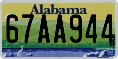 AL license plate 67AA944
