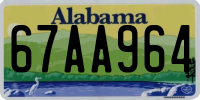 AL license plate 67AA964