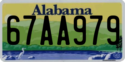 AL license plate 67AA979