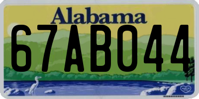 AL license plate 67AB044