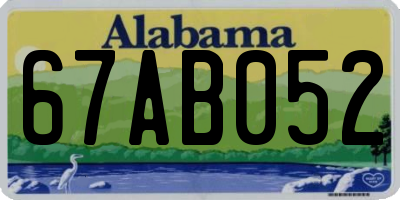 AL license plate 67AB052