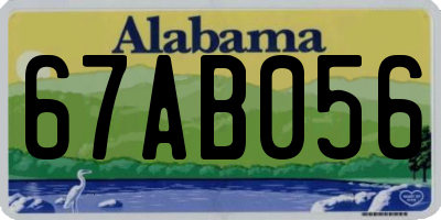 AL license plate 67AB056