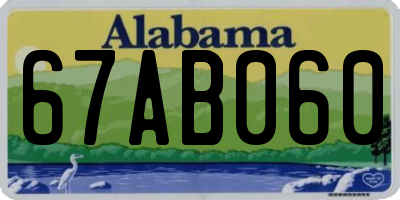 AL license plate 67AB060