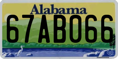 AL license plate 67AB066