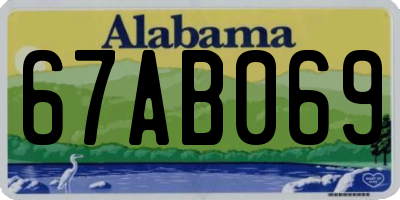 AL license plate 67AB069