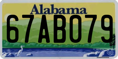 AL license plate 67AB079