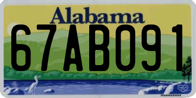 AL license plate 67AB091