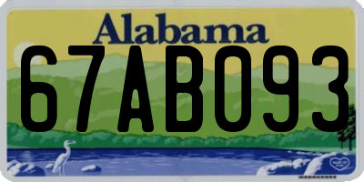 AL license plate 67AB093