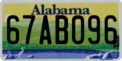 AL license plate 67AB096