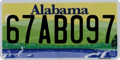 AL license plate 67AB097