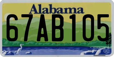 AL license plate 67AB105