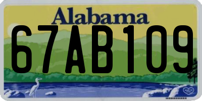 AL license plate 67AB109