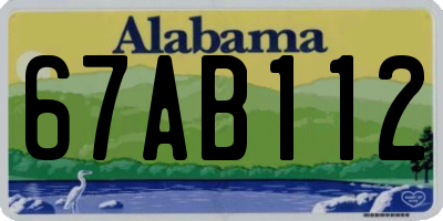 AL license plate 67AB112