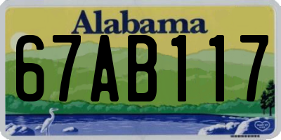 AL license plate 67AB117