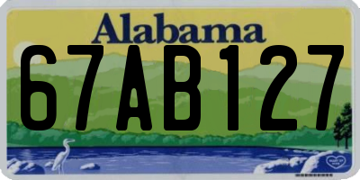 AL license plate 67AB127