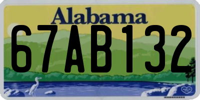 AL license plate 67AB132