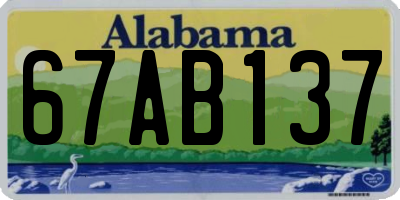 AL license plate 67AB137