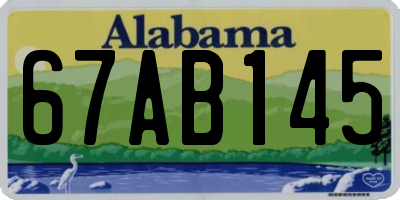 AL license plate 67AB145