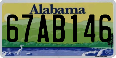 AL license plate 67AB146