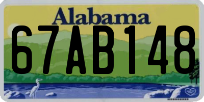 AL license plate 67AB148