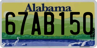 AL license plate 67AB150