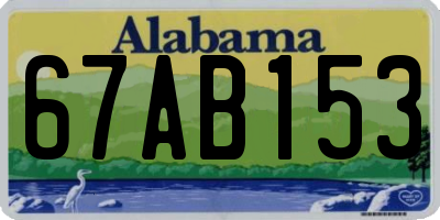 AL license plate 67AB153