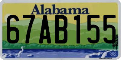 AL license plate 67AB155