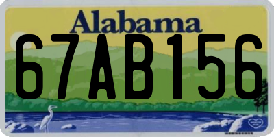 AL license plate 67AB156