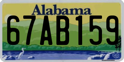 AL license plate 67AB159