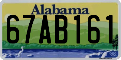 AL license plate 67AB161