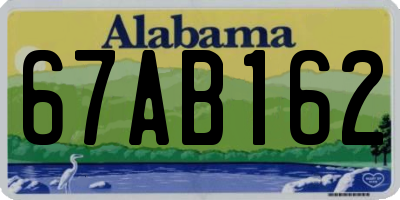 AL license plate 67AB162