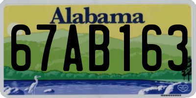 AL license plate 67AB163