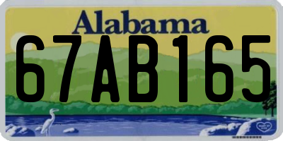 AL license plate 67AB165