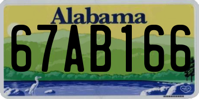 AL license plate 67AB166
