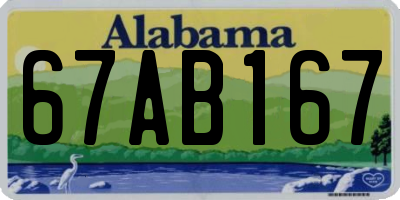 AL license plate 67AB167