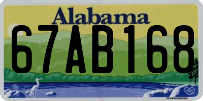 AL license plate 67AB168