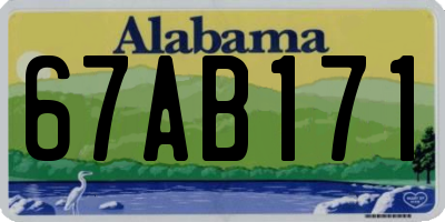 AL license plate 67AB171