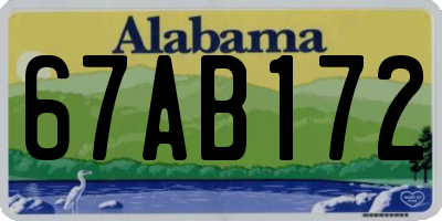 AL license plate 67AB172