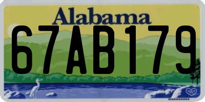 AL license plate 67AB179
