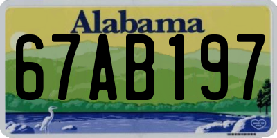 AL license plate 67AB197