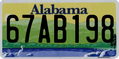 AL license plate 67AB198