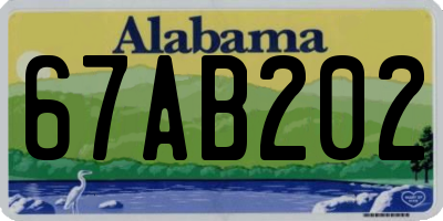AL license plate 67AB202