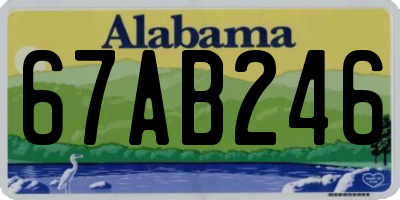 AL license plate 67AB246