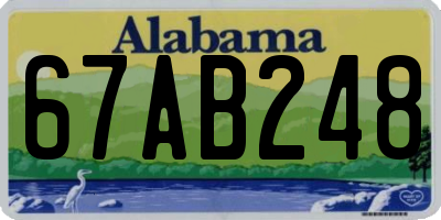 AL license plate 67AB248