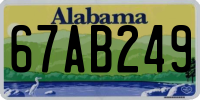 AL license plate 67AB249
