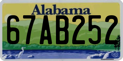 AL license plate 67AB252